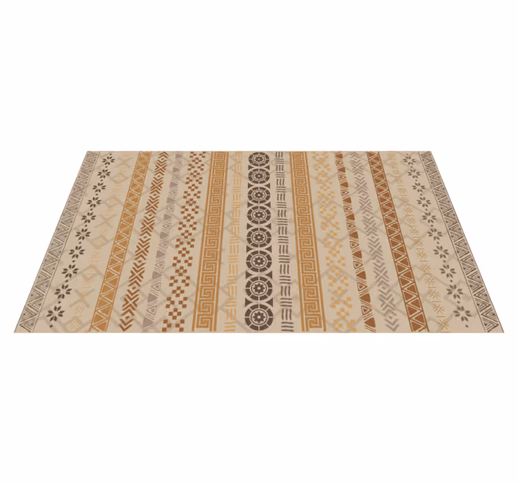 Earthy geometric kitchen vinyl carpet - TenStickers
