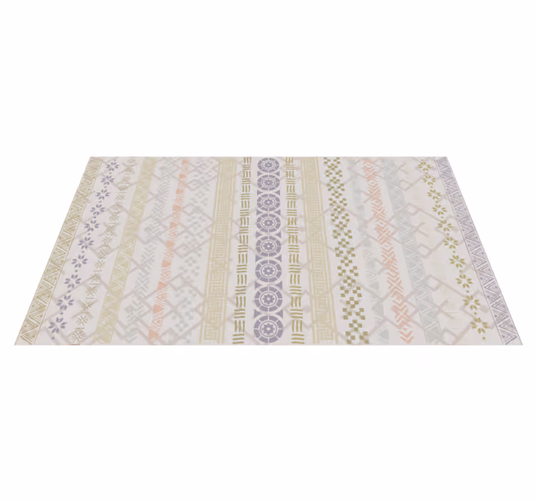 Geometric patterned kitchen vinyl carpet - TenStickers