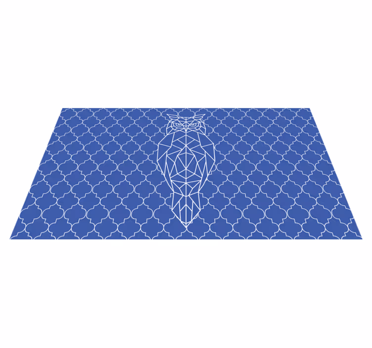 Geometric owl pattern animal vinyl carpet - TenStickers