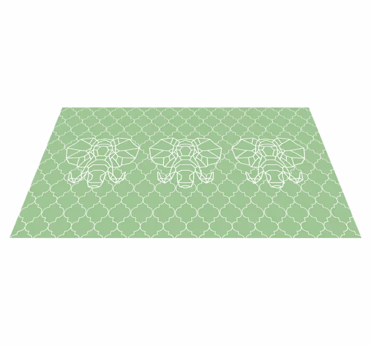Gren geometric elephants animal vinyl carpet - TenStickers
