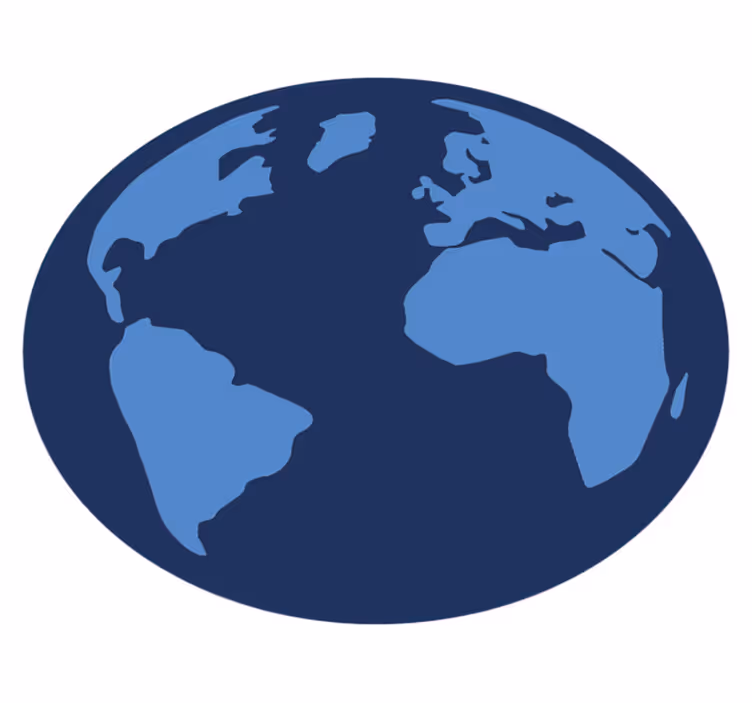 Globe Representation world map vinyl carpet - TenStickers
