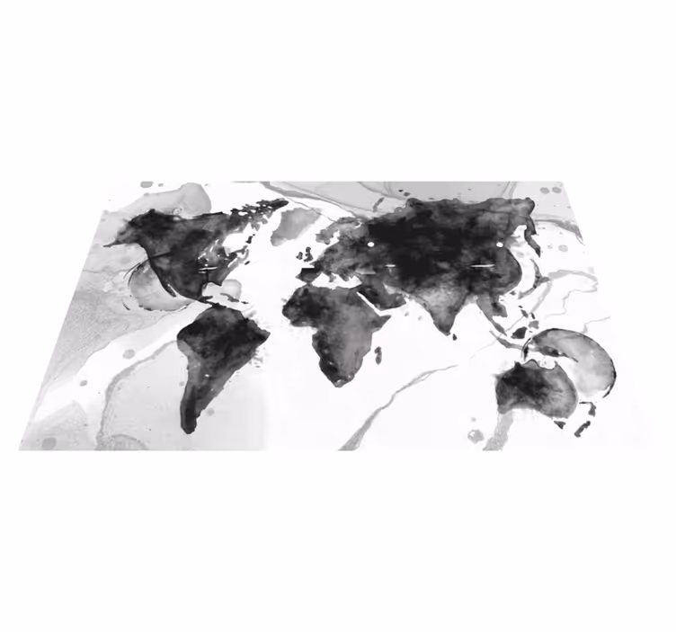 Abstract Map Illustration world map vinyl carpet - TenStickers