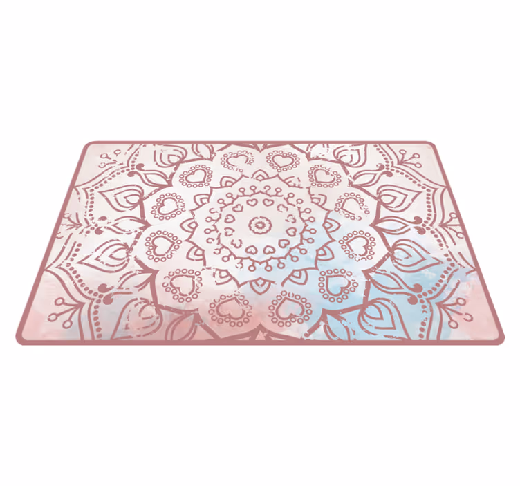 Delicate purple design mandala vinyl carpet - TenStickers