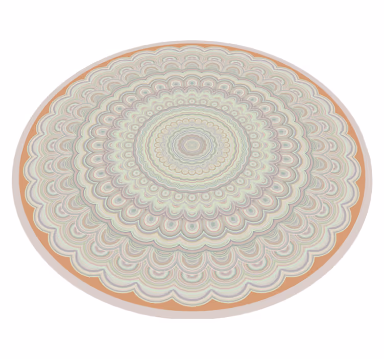 Intricate Circular Pattern mandala vinyl carpet - TenStickers