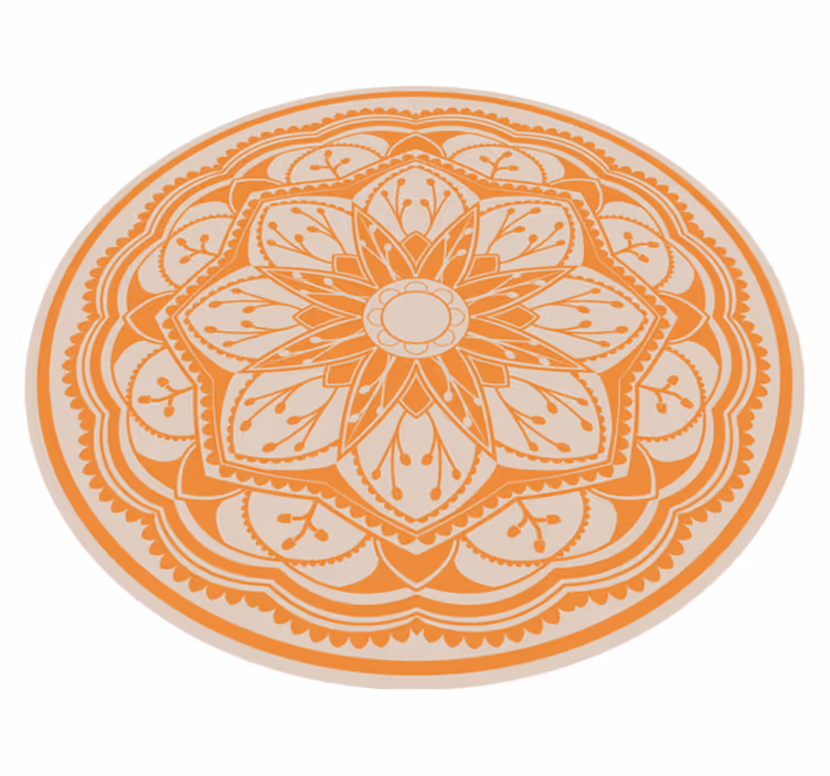 Mandala vinyl carpet with elegant round design - TenStickers