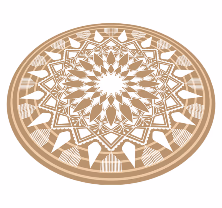 Sophisticated geometry mandala vinyl carpet - TenStickers