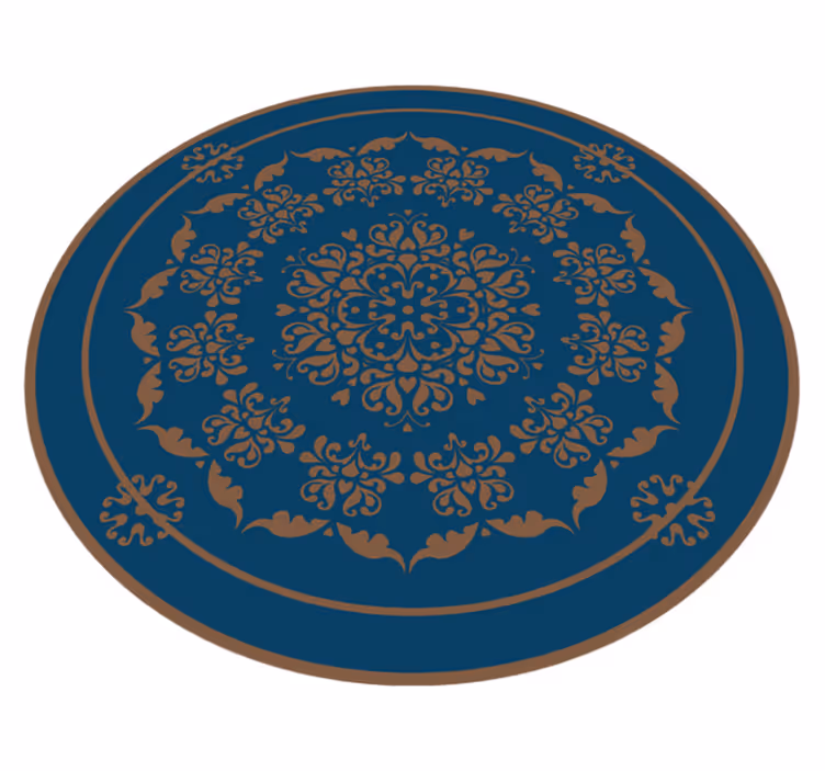 Elegant round pattern mandala vinyl carpet - TenStickers