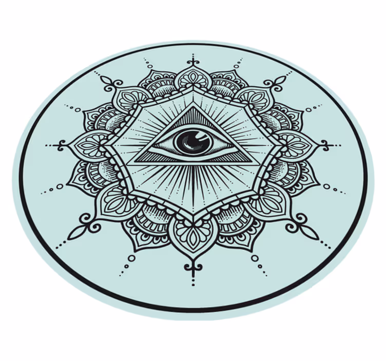All-Seeing Eye mandala vinyl carpet - TenStickers