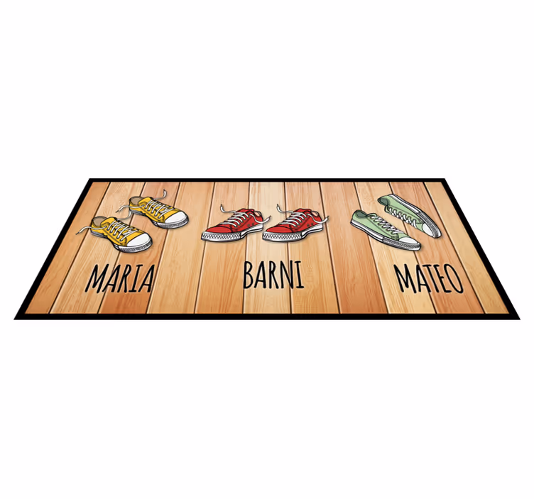 Custom shoes display entrance hall vinyl carpet - TenStickers
