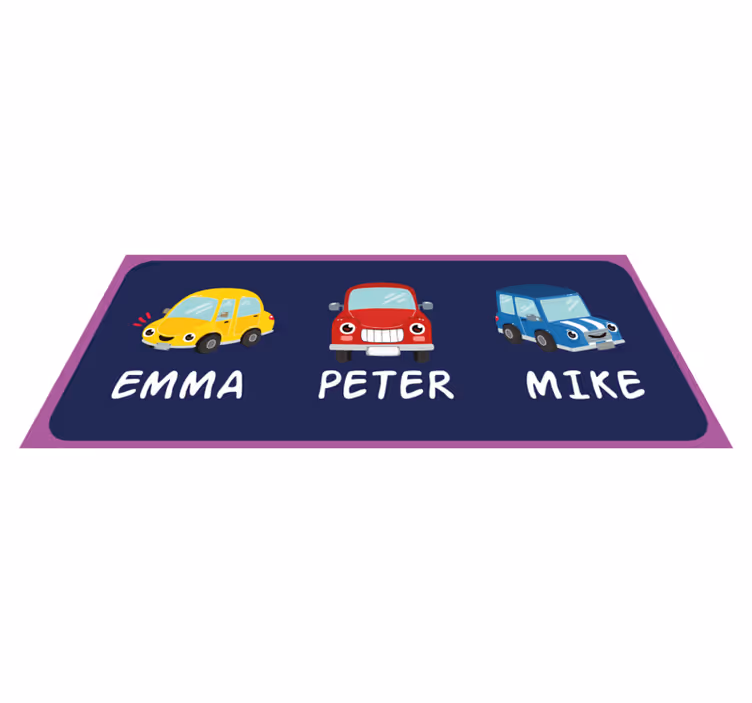 Custom colorful vehicles entrance hall vinyl carpet - TenStickers