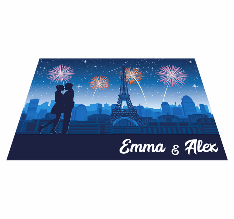 Parisian Romance custom vinyl carpet - TenStickers