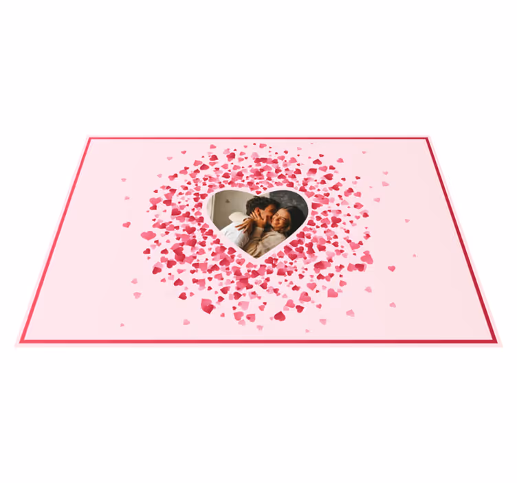 Heart shape with photo bedroom vinyl carpet - TenStickers