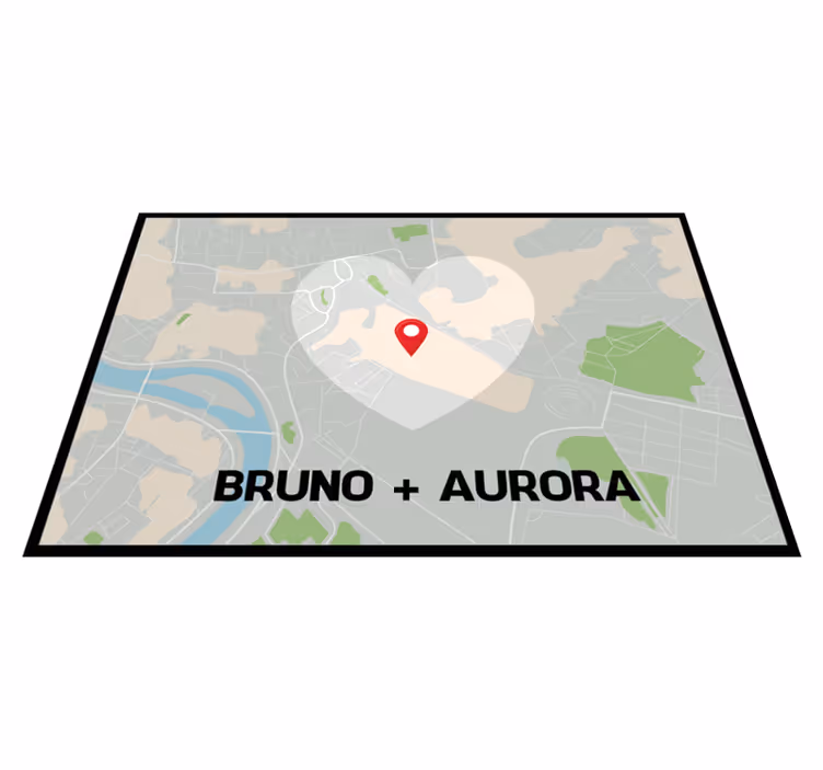 Personalized map location custom vinyl carpet - TenStickers
