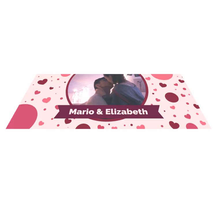 Personalised love picture bedroom vinyl carpet - TenStickers
