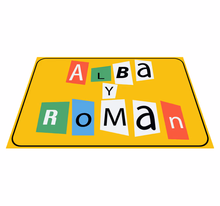 Puzzle pieces for couple custom vinyl carpet - TenStickers