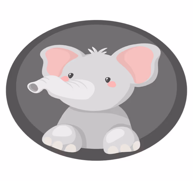 Baby elephant trunk kids vinyl carpet - TenStickers