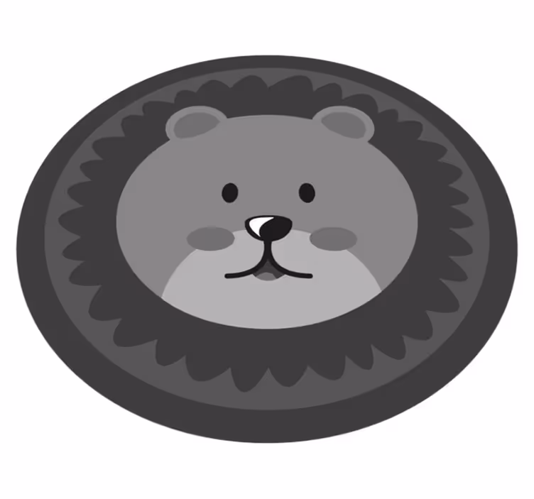 CUTE LION FACE nursery vinyl carpet - TenStickers