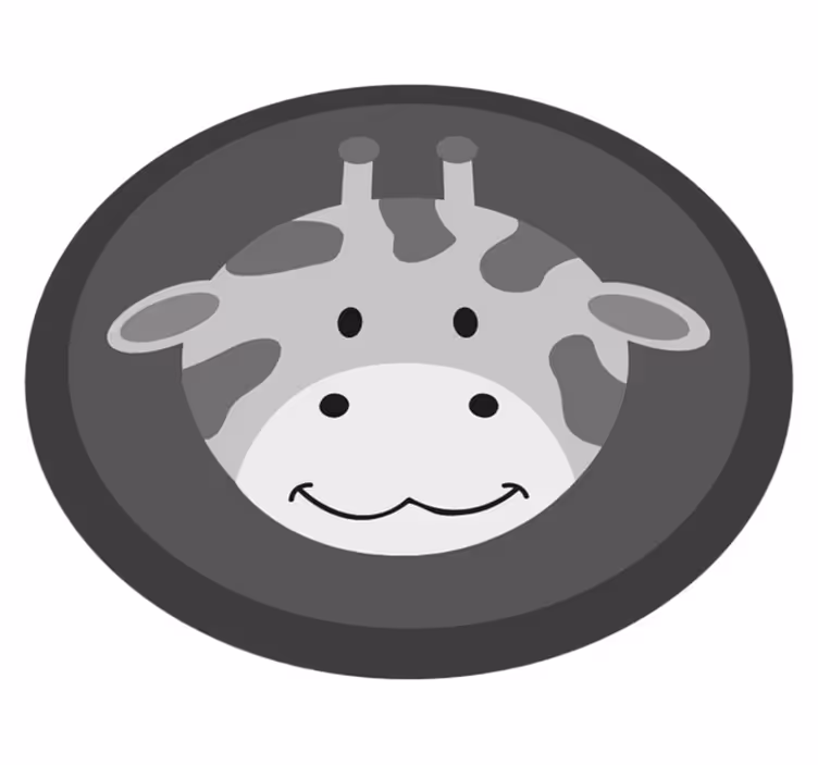 Grey baby giraffe nursery vinyl carpet - TenStickers