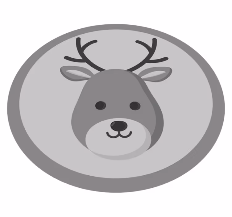 Greey baby deer nursery vinyl carpet - TenStickers