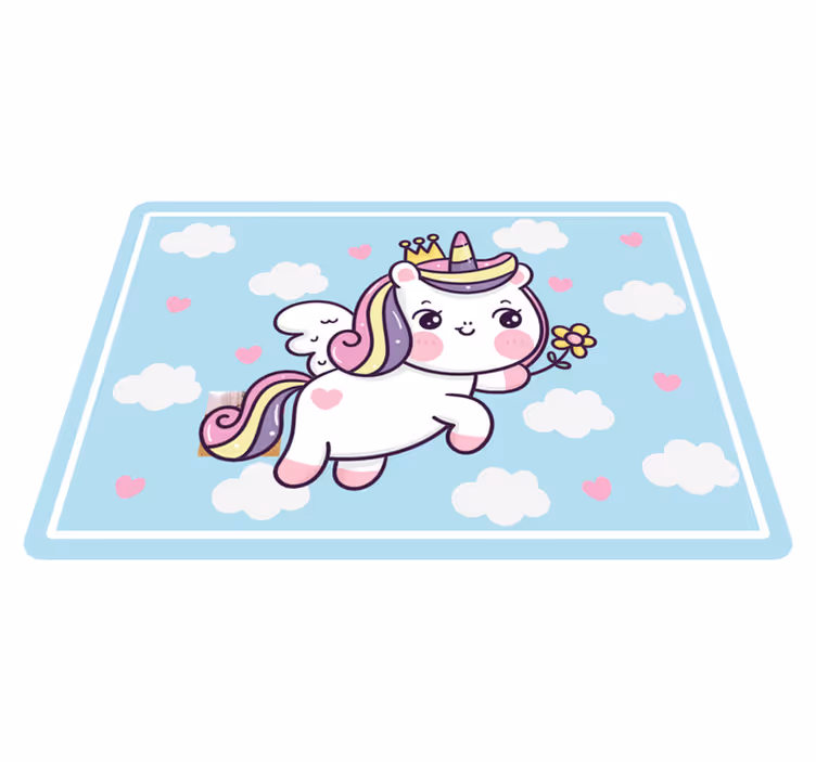 Cute Unicorn Fantasy kids vinyl carpet - TenStickers