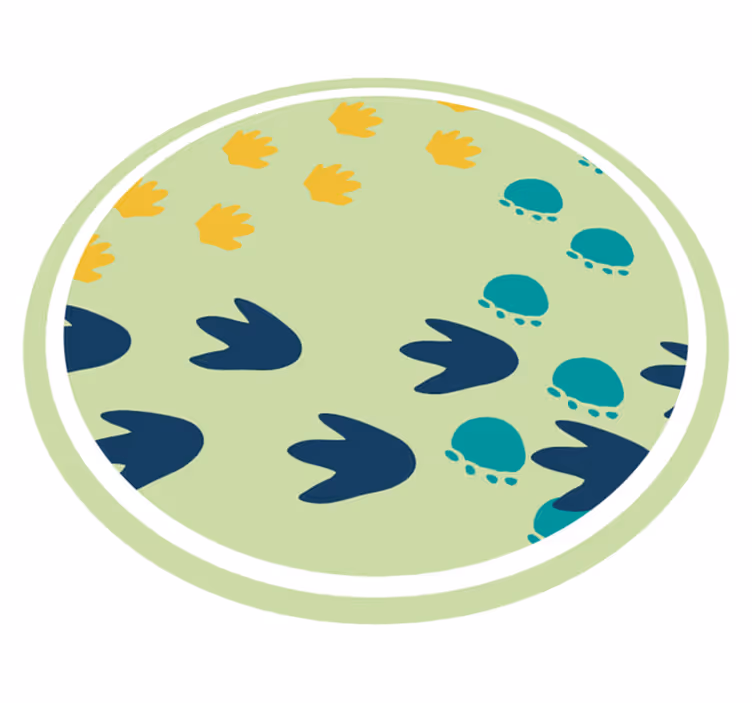 Dinosaur footprints design kids vinyl carpet - TenStickers
