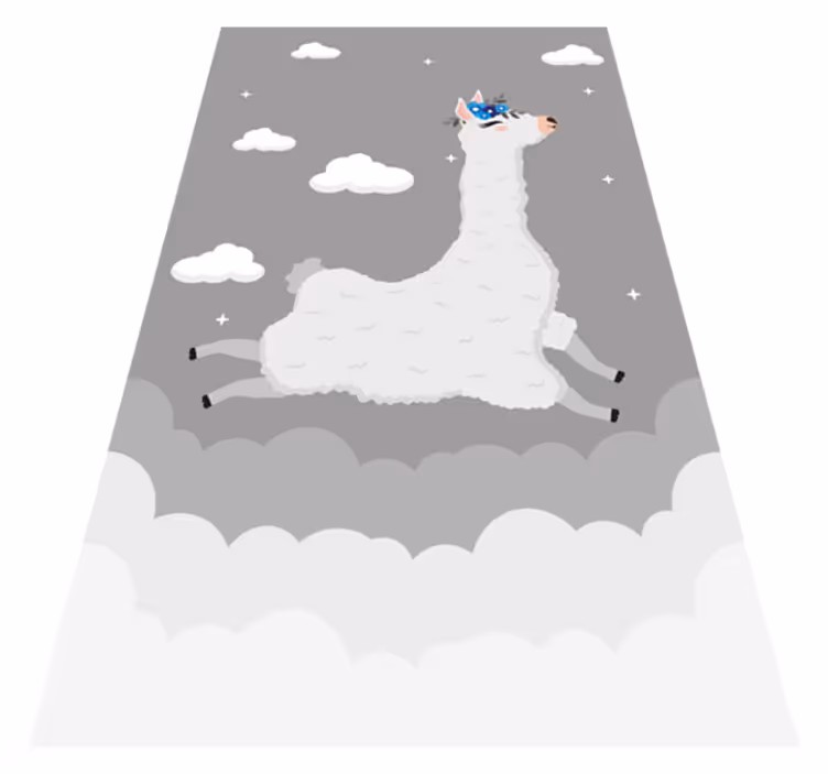 Lively Llama Fantasy kids vinyl carpet - TenStickers