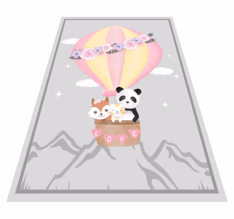 Hot Air Love kids vinyl carpet - TenStickers
