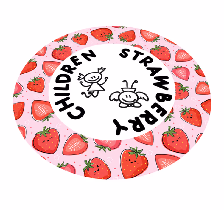 Strawberry and kids kitchen vinyl carpet - TenStickers