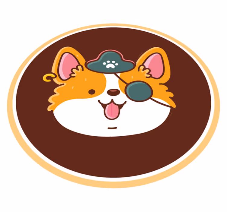 Corgi Captain Emblem modern vinyl carpet - TenStickers