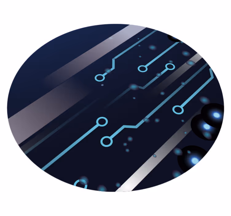 Circuit board pattern teen vinyl carpet - TenStickers