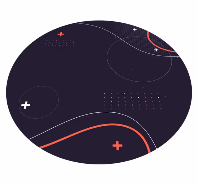 Abstract Curved Patterns modern vinyl carpet - TenStickers