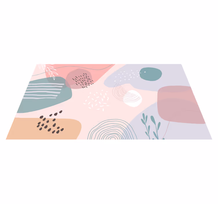Abstract soft shapes modern vinyl carpet - TenStickers