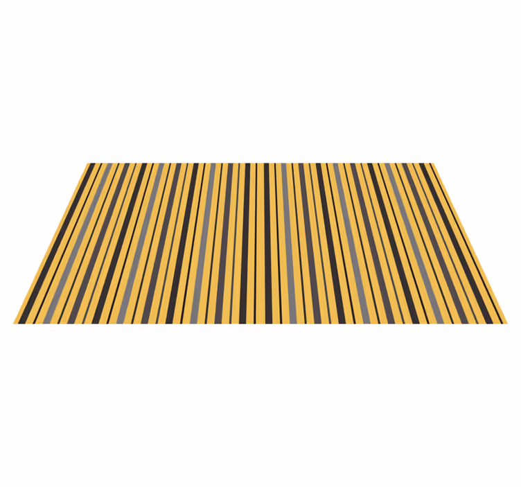 Vertical yellow pattern striped vinyl carpet - TenStickers