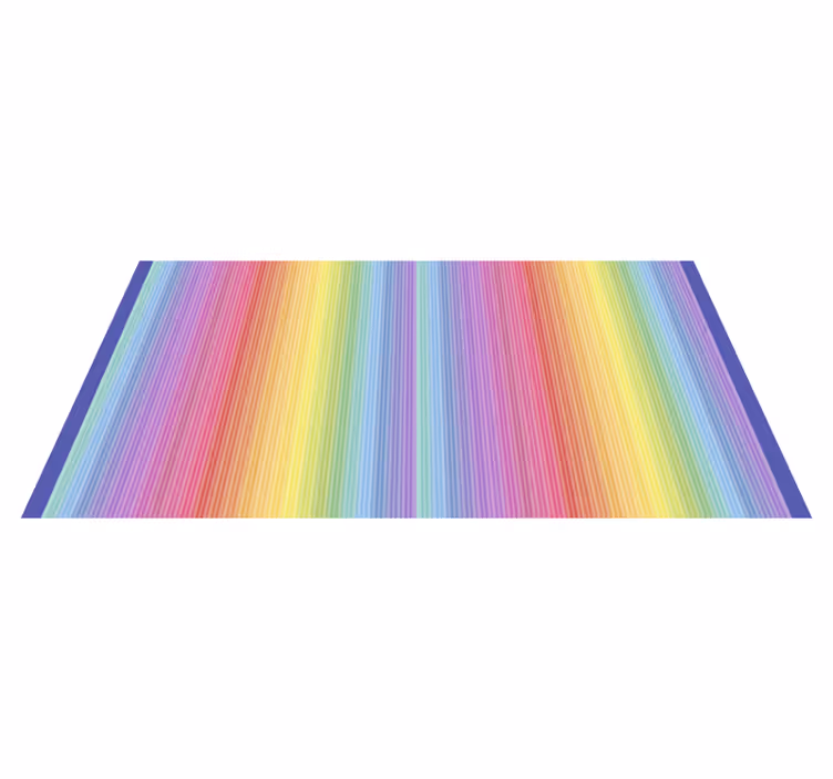 Colorful rainbow effect striped vinyl carpet - TenStickers