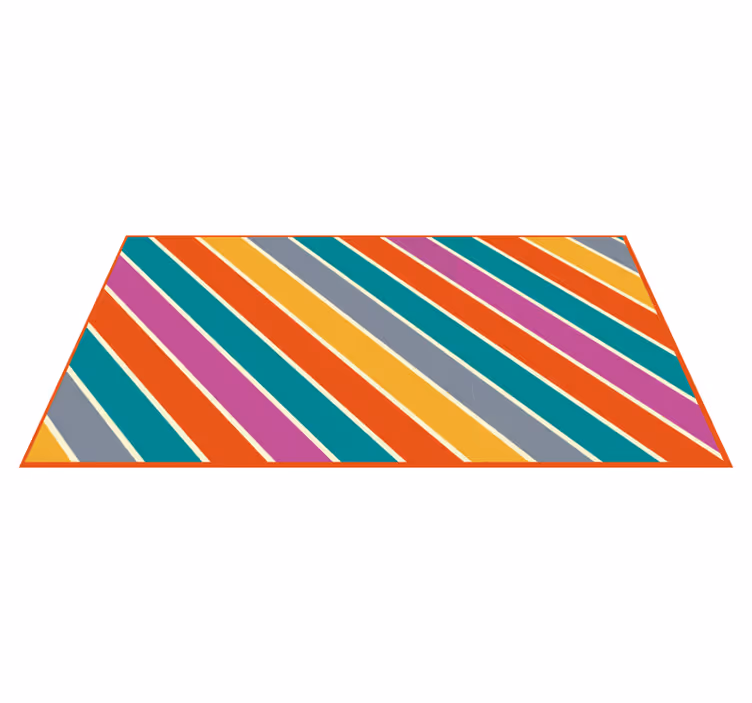 Colorful Striped Surface living room vinyl carpet - TenStickers