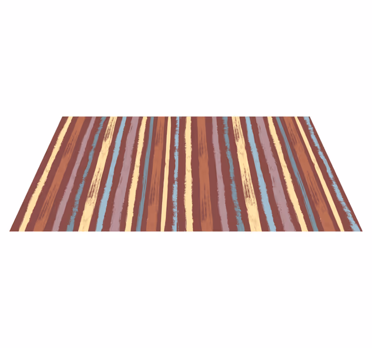 Hand-painted fabric effect striped vinyl carpet - TenStickers