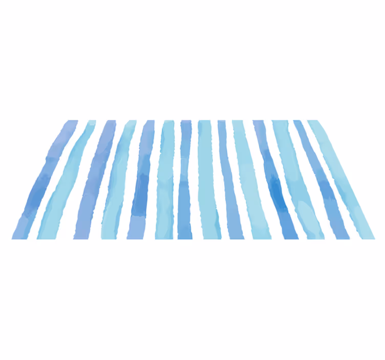 Set Cool Blue striped vinyl carpet - TenStickers