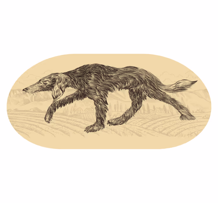 Elegant canine silhouette animal vinyl carpet - TenStickers