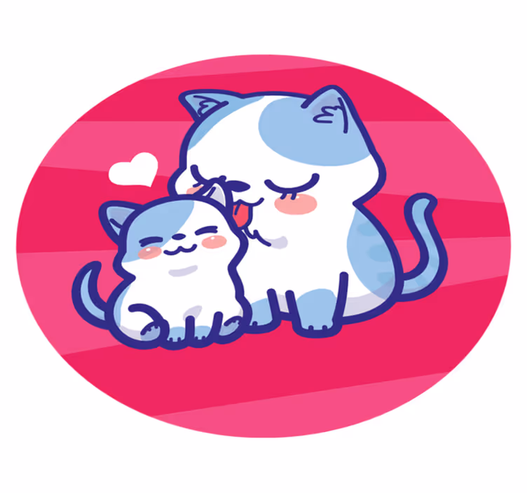Cuddly Cat Companions kids vinyl carpet - TenStickers
