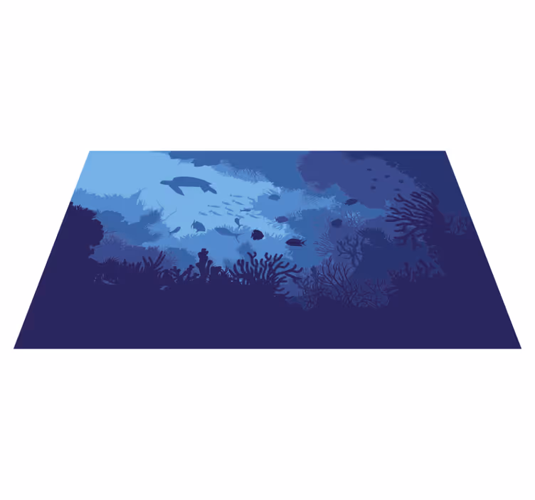 Underwater Scene nature vinyl carpet - TenStickers
