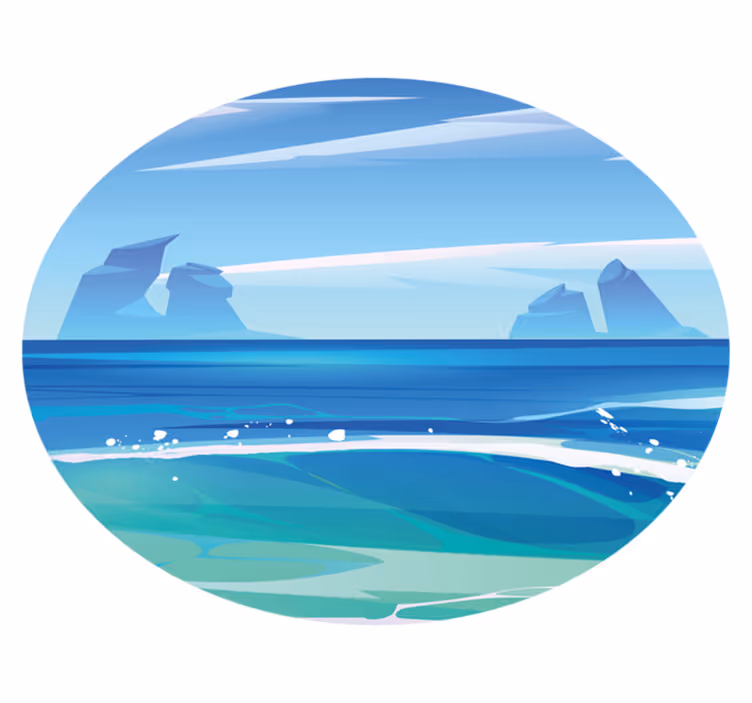 Coastal Serenity nature vinyl carpet - TenStickers