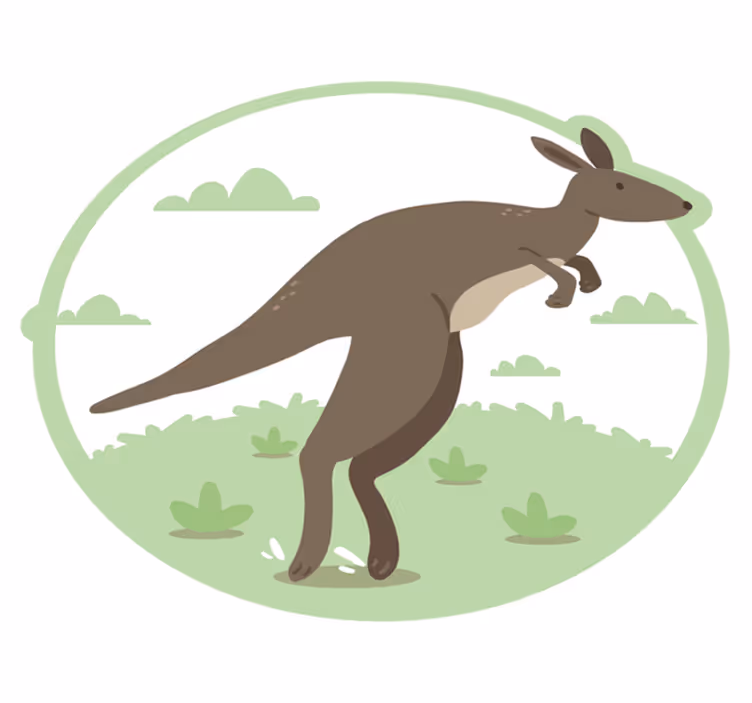 Kangaroo Leap kids vinyl carpet - TenStickers