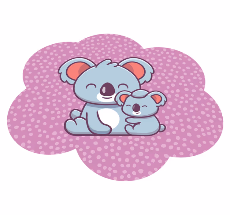 Koala family design kids vinyl carpet - TenStickers