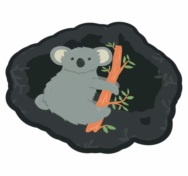 Cute Koala Charm animal vinyl carpet - TenStickers