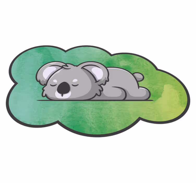 Slumbering Koala nursery vinyl carpet - TenStickers