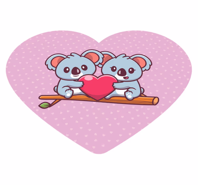 CUTE KOALAS LOVINGLY HUGGING kids vinyl carpet - TenStickers