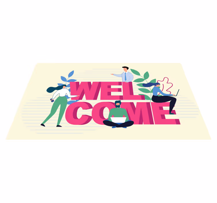 Professional welcome office vinyl carpet - TenStickers