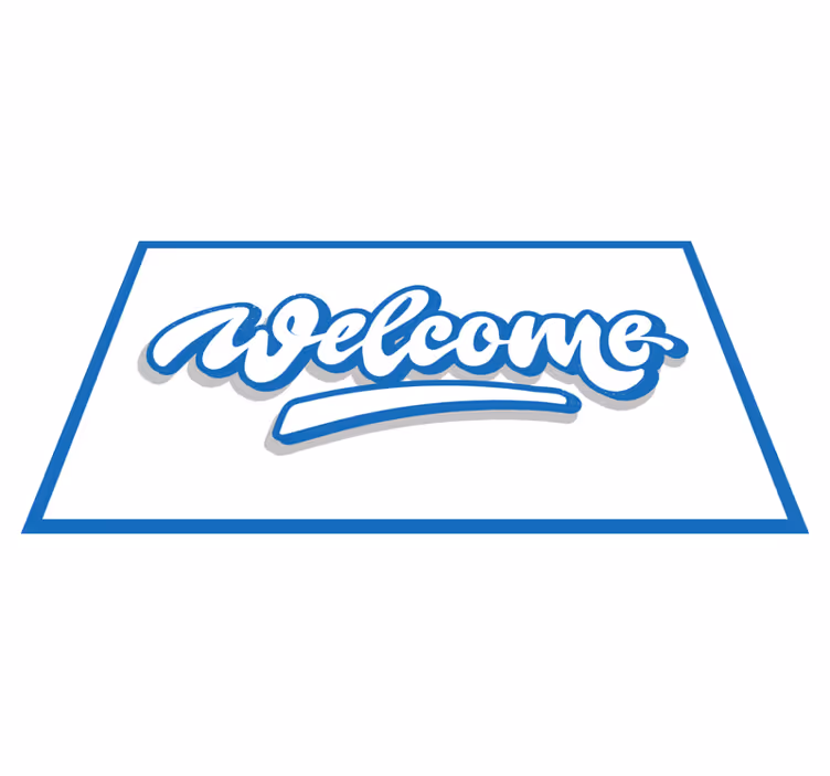 Welcome greeting sign entrance hall vinyl carpet - TenStickers