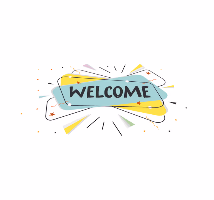 Abstract welcome entrance hall vinyl carpet - TenStickers