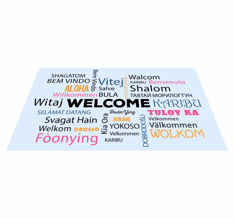 WELCOME EVERYONE ALOHA custom vinyl carpet - TenStickers